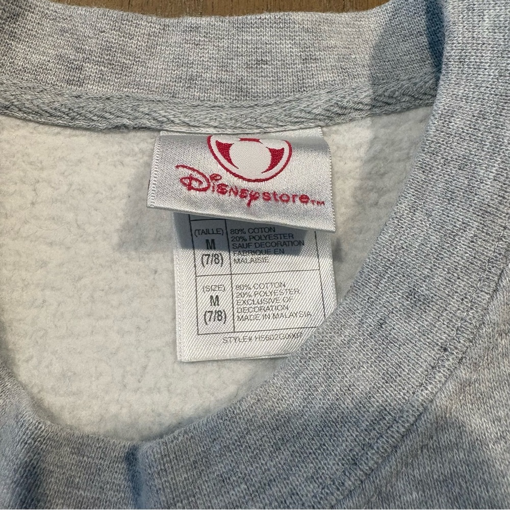 Disney Minnie Mouse Gray Sweatshirt for Kids Size M (7/8) - Picture 3 of 5